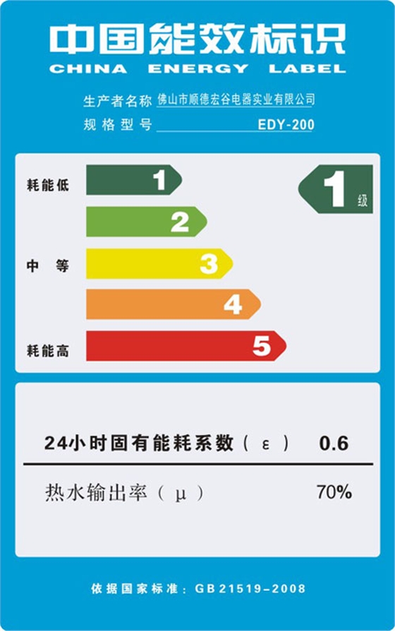 EDT-200能效标识-宏谷